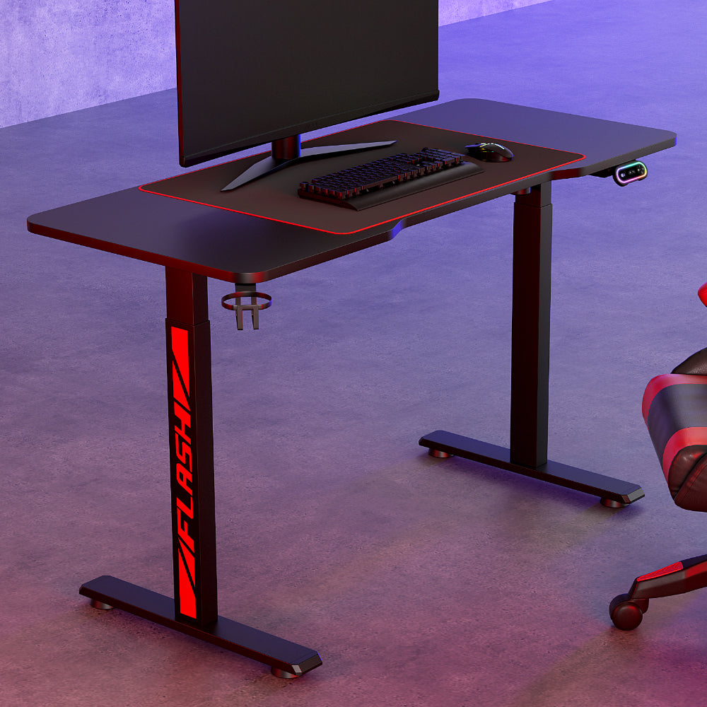 Artiss Standing Desk Motorised Gaming Desks Black 140CM