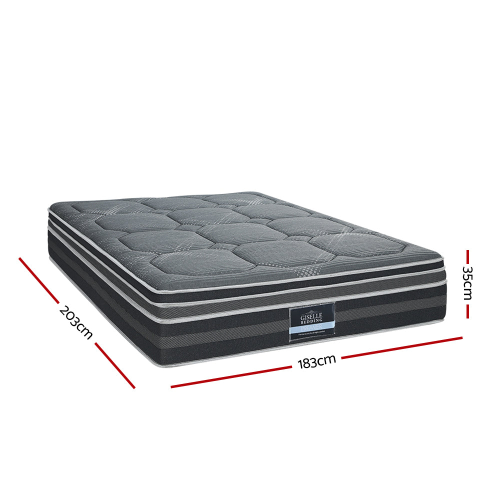 Giselle Bedding 35cm Mattress Bamboo Cover King Medium Firm 6.0