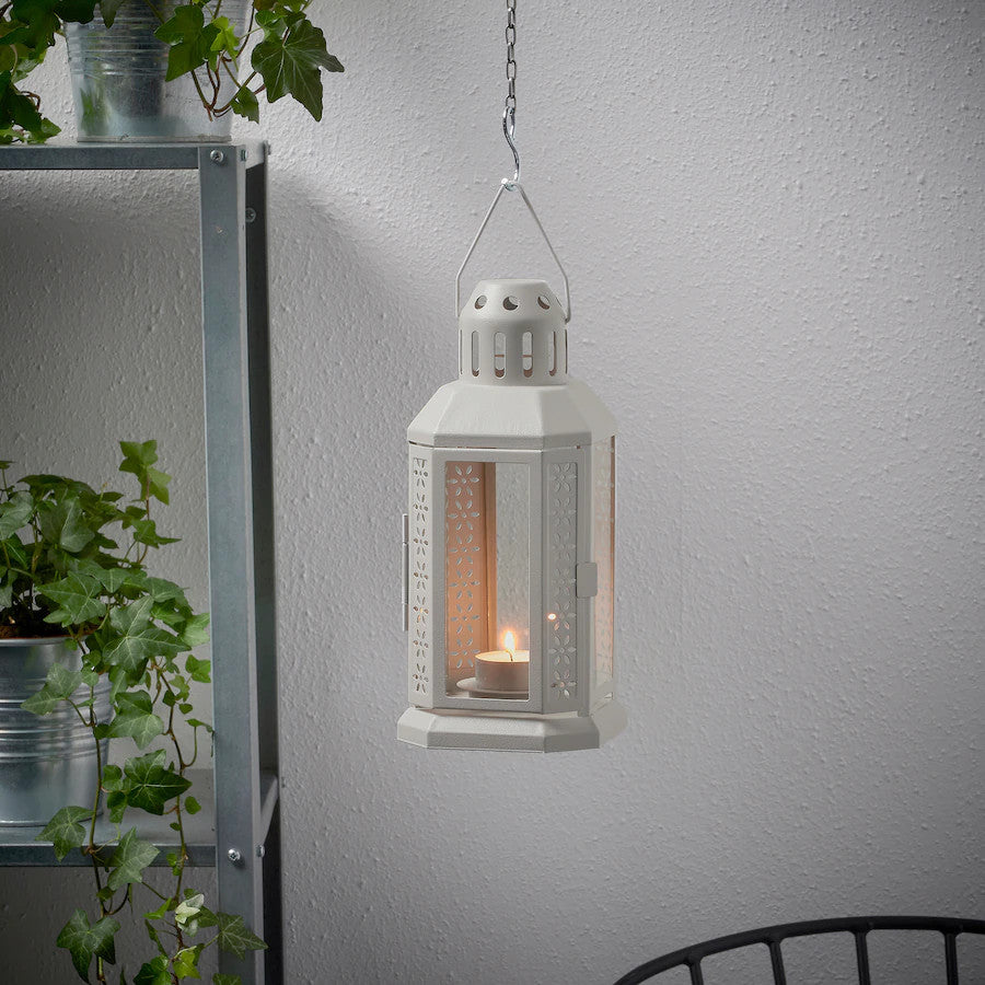 10 Pack of Grey Metal Miners Lantern 21cm Tealight Candle