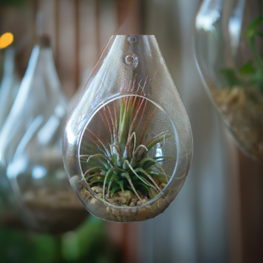 25 x Hanging Clear Glass Tealight Candle Holder Tear Drop Pear Shape - 12cm High