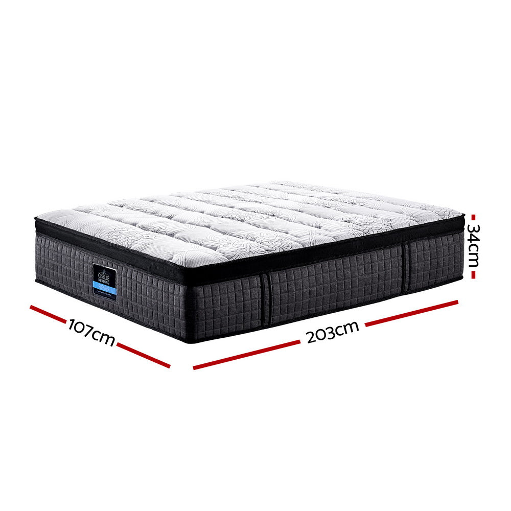 Giselle Bedding 34cm Mattress 9 Zone Latex Foam King Single Medium Firm 6.5