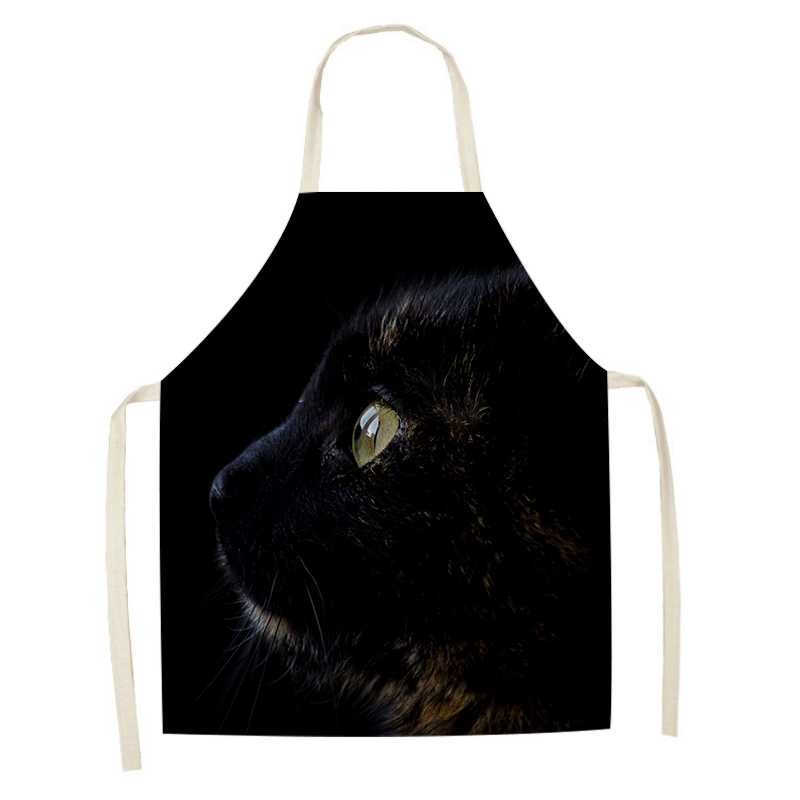 Cute Black Cat Apron Oil Proof Waterproof (22)