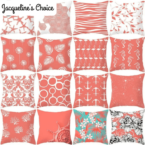 Cushion Cover Pink Coral Orange