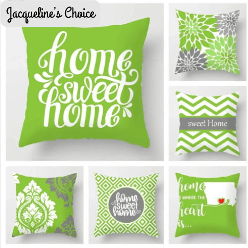 Nordic Green Sweet Home Cushion Cover