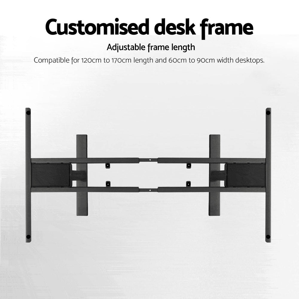 Artiss Standing Desk Sit Stand Motorised Adjustable Frame Only Dual Motor Black