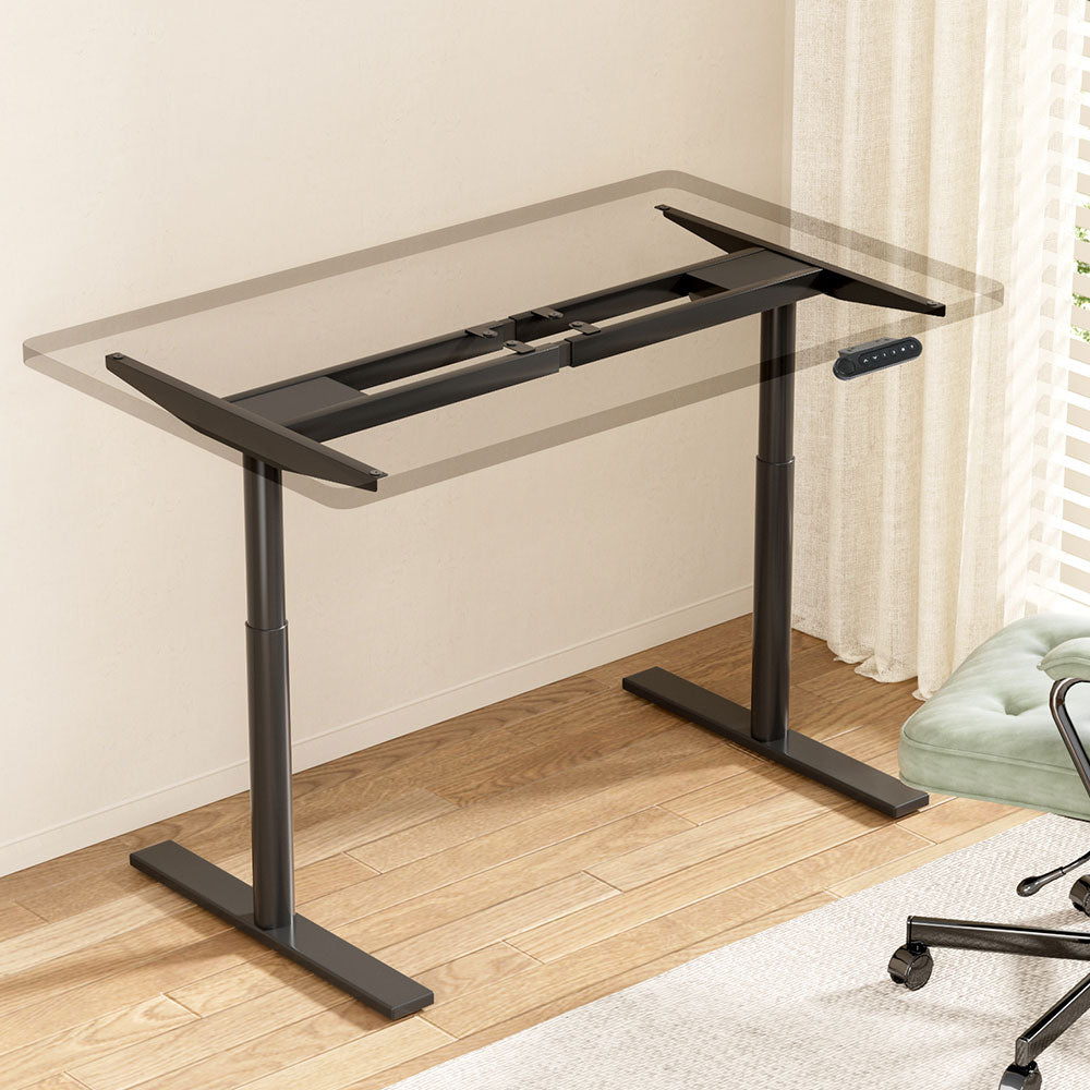 Artiss Standing Desk Sit Stand Motorised Adjustable Frame Only Dual Motor Black