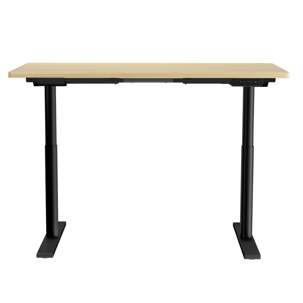 Artiss Electric Standing Desk Motorised Adjustable Sit Stand Desks Black Oak