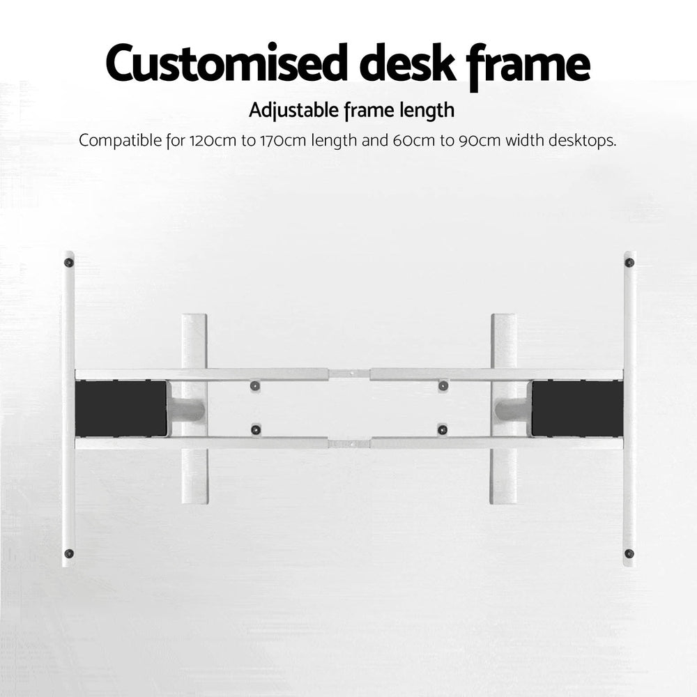 Artiss Standing Desk Sit Stand Motorised Adjustable Frame Only Dual Motor White
