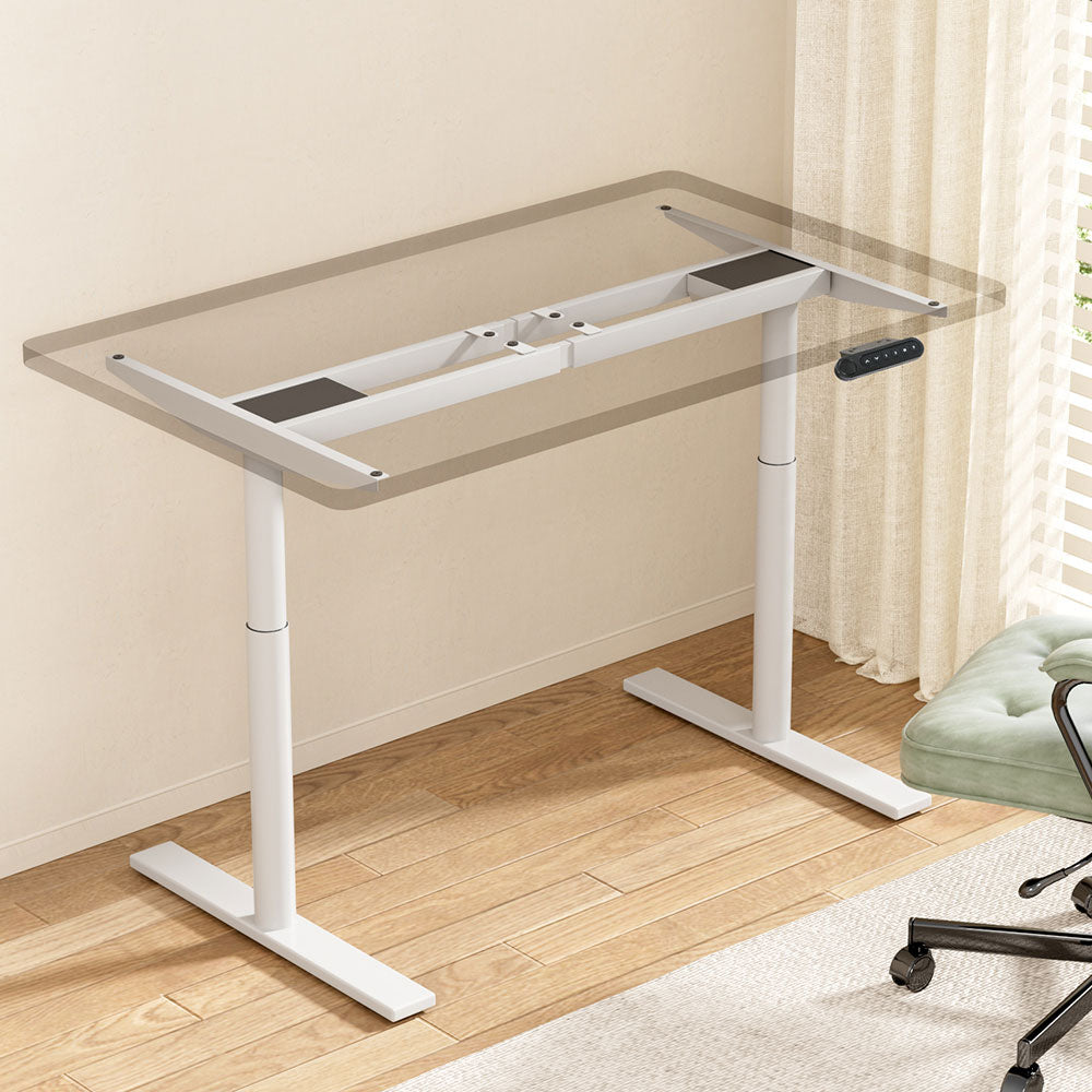 Artiss Standing Desk Sit Stand Motorised Adjustable Frame Only Dual Motor White