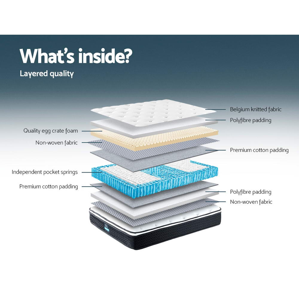 Giselle Bedding 21cm Mattress Euro Top King Medium Firm 6.0
