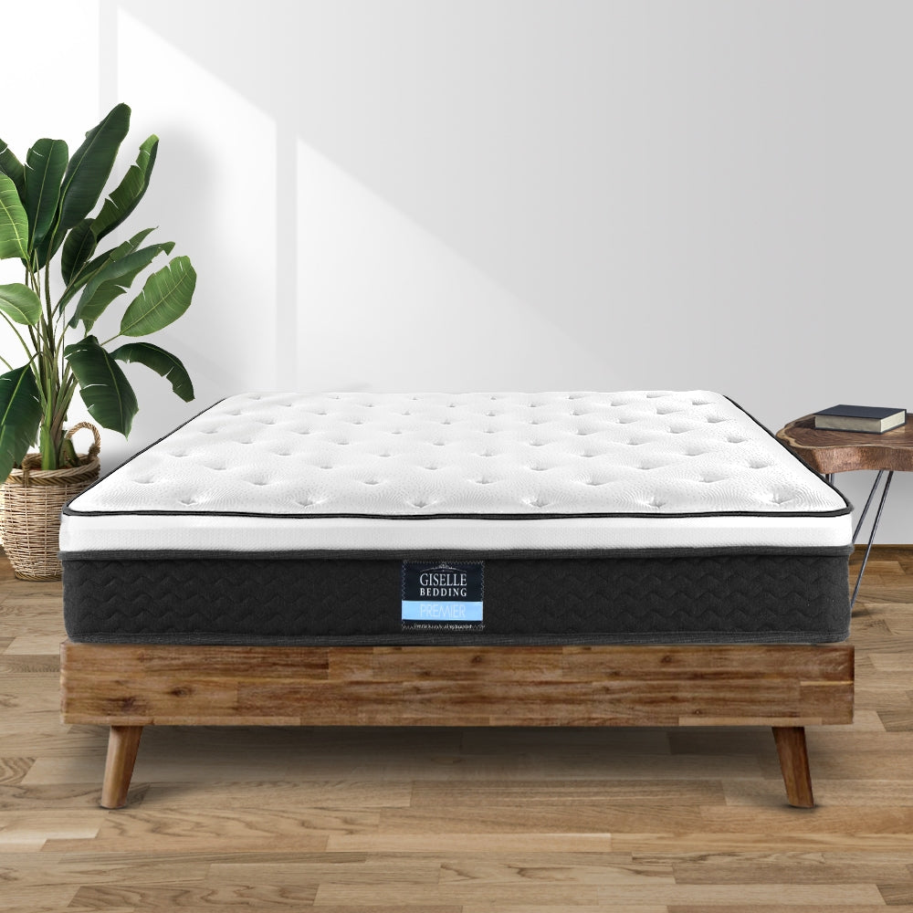 Giselle Bedding 21cm Mattress Euro Top King Single Medium Firm 6.0