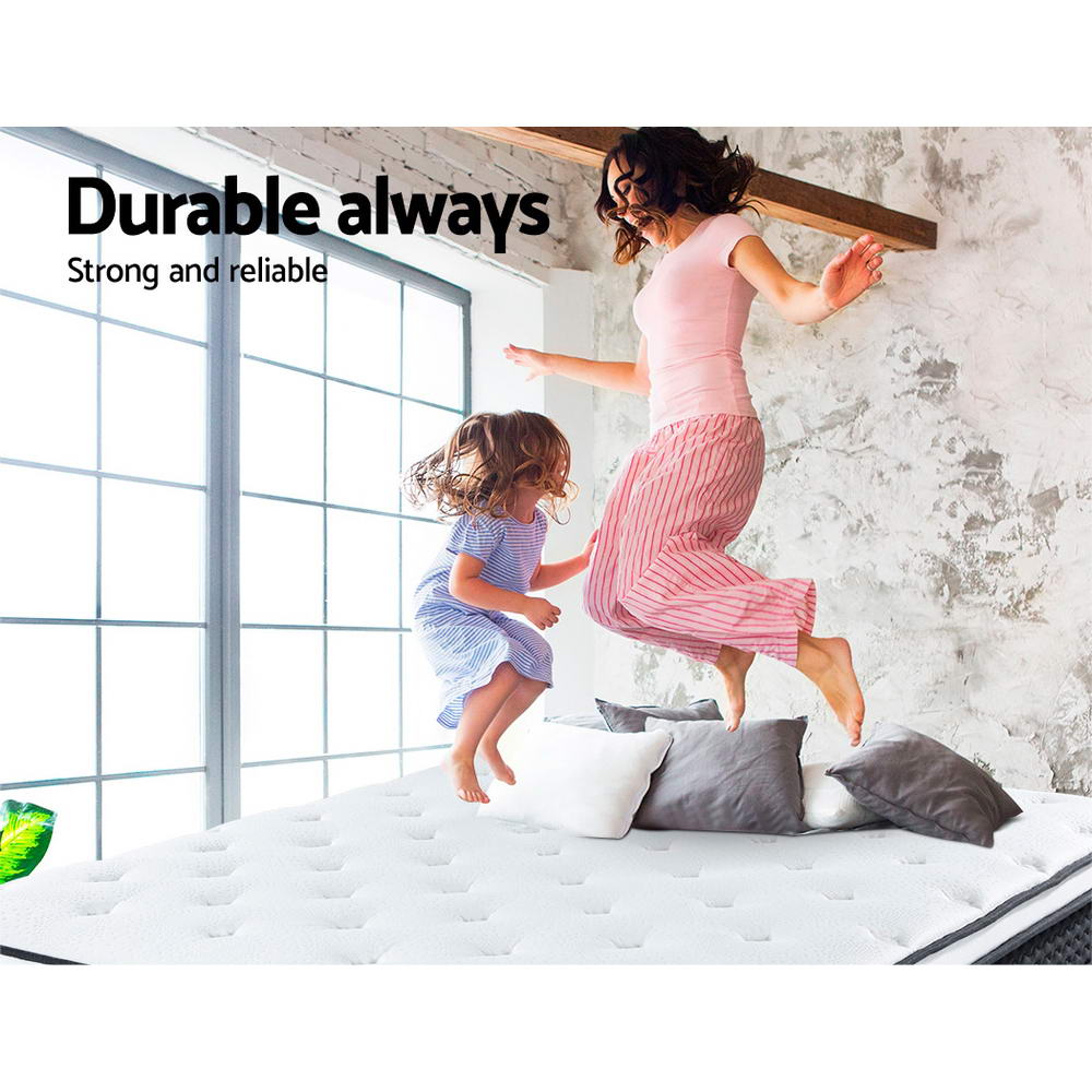 Giselle Bedding 21cm Mattress Euro Top King Single Medium Firm 6.0
