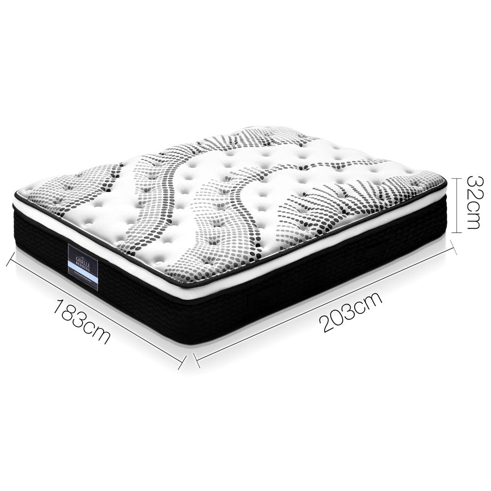 Giselle Bedding 32cm Mattress Euro Top King Medium Soft 5.0