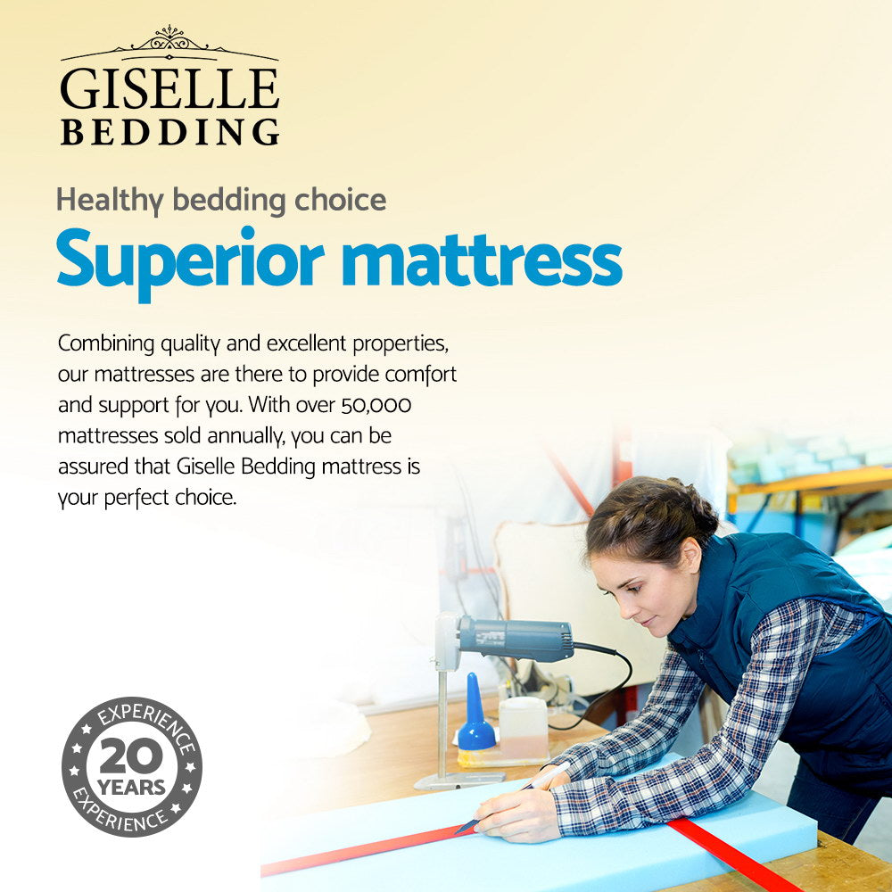 Giselle Bedding 32cm Mattress Euro Top King Medium Soft 5.0