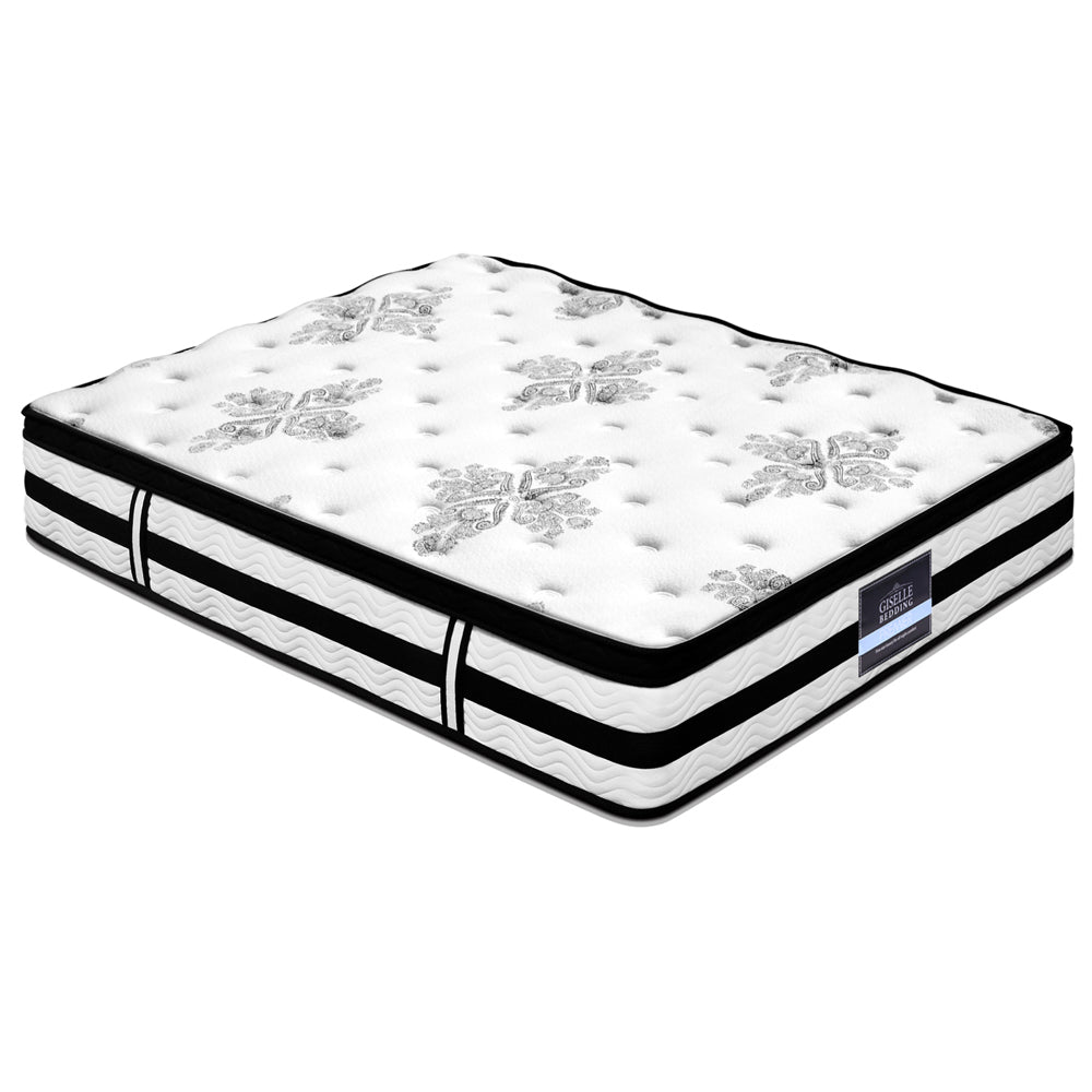 Giselle Bedding 34cm Mattress Euro Top Pocket Spring King Medium Firm 6.5