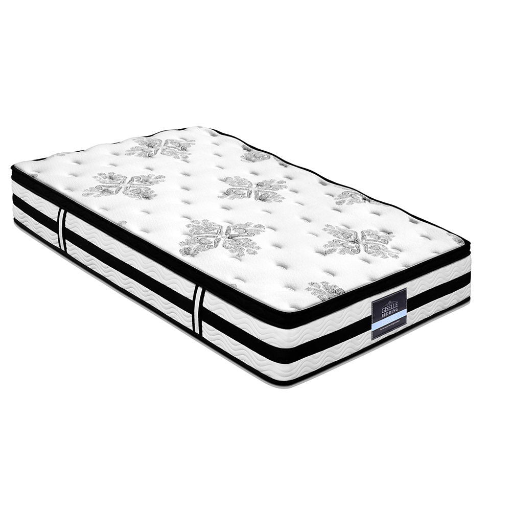 Giselle Bedding 34cm Mattress Euro Top Pocket Spring King Single Medium Firm 6.5
