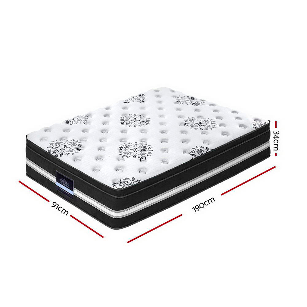 Giselle Bedding 34cm Mattress Cool Gel Memory Foam Single Medium Firm 6.0