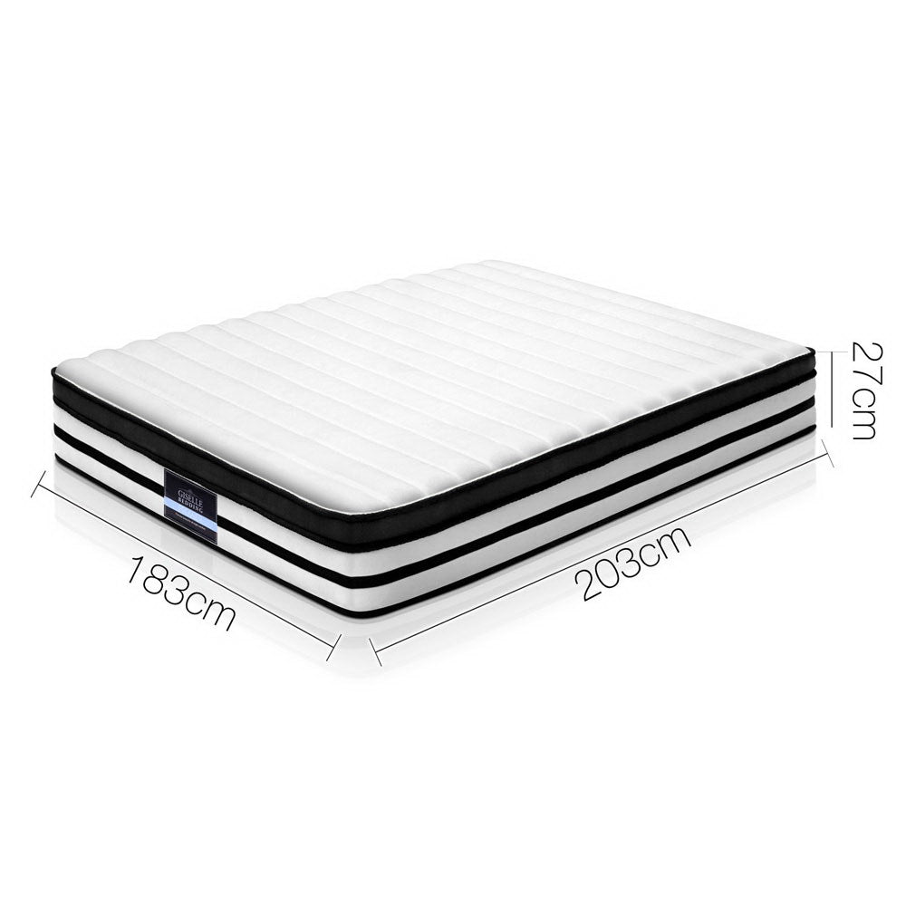 Giselle Bedding 27cm Mattress Euro Top King Medium Soft 5.0