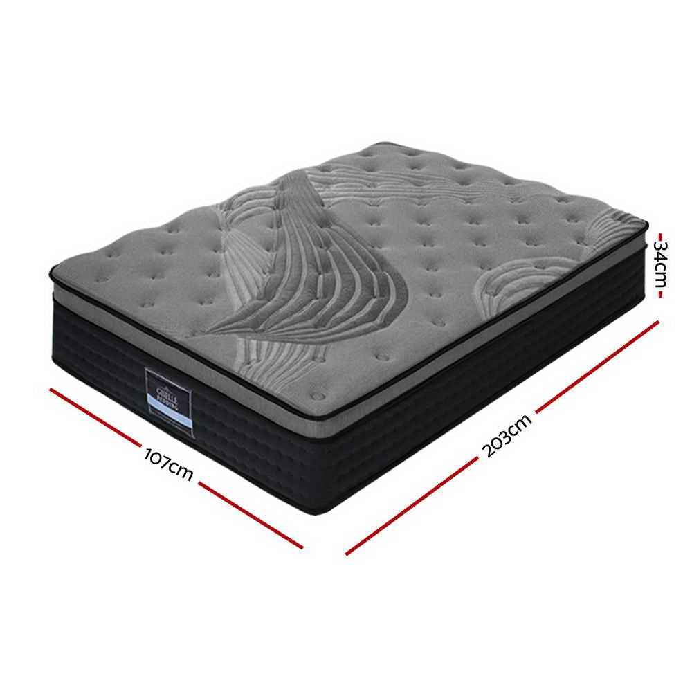 Giselle Bedding 34cm Mattress Bamboo Cover King Single Medium Firm 6.0