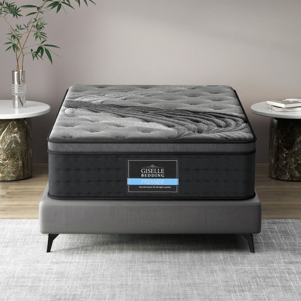 Giselle Bedding 34cm Mattress Bamboo Cover King Single Medium Firm 6.0