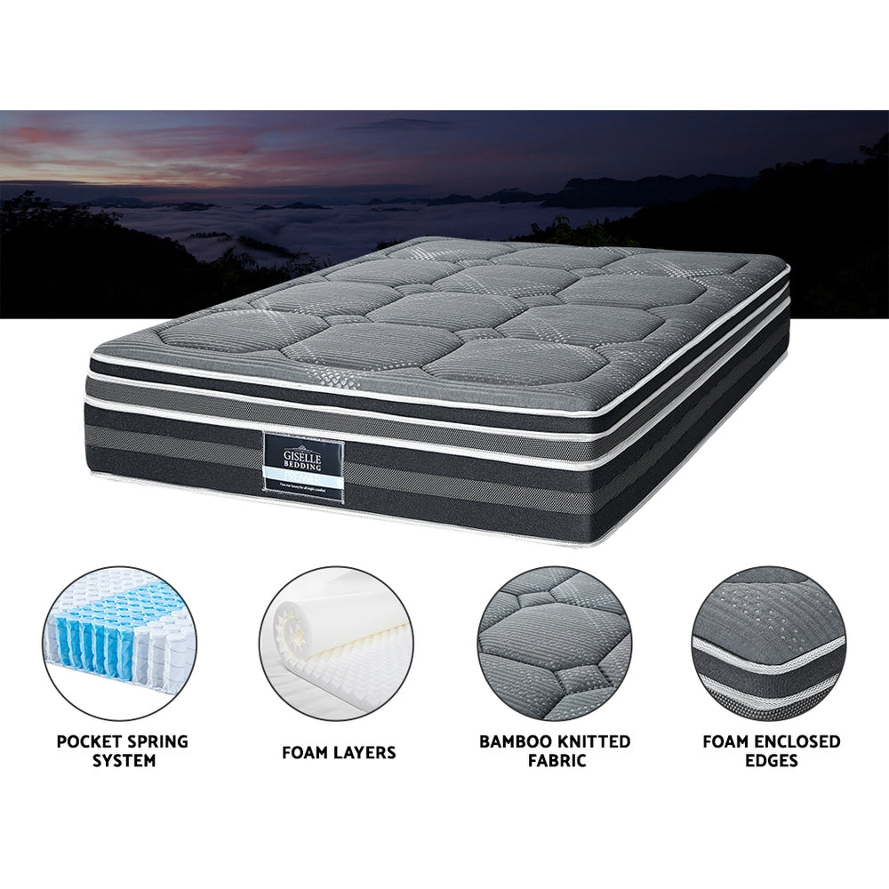 Giselle Bedding 35cm Mattress Bamboo Cover King Medium Firm 6.0