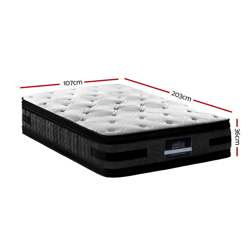 Giselle Bedding 36cm Mattress Cool Gel Memory Foam King Single Top 6.0 / Bottom 7.5 / Medium Firm