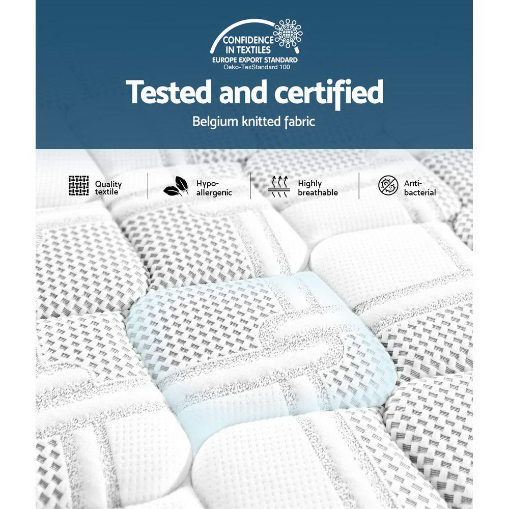 Giselle Bedding 36cm Mattress Cool Gel Memory Foam King Single Top 6.0 / Bottom 7.5 / Medium Firm