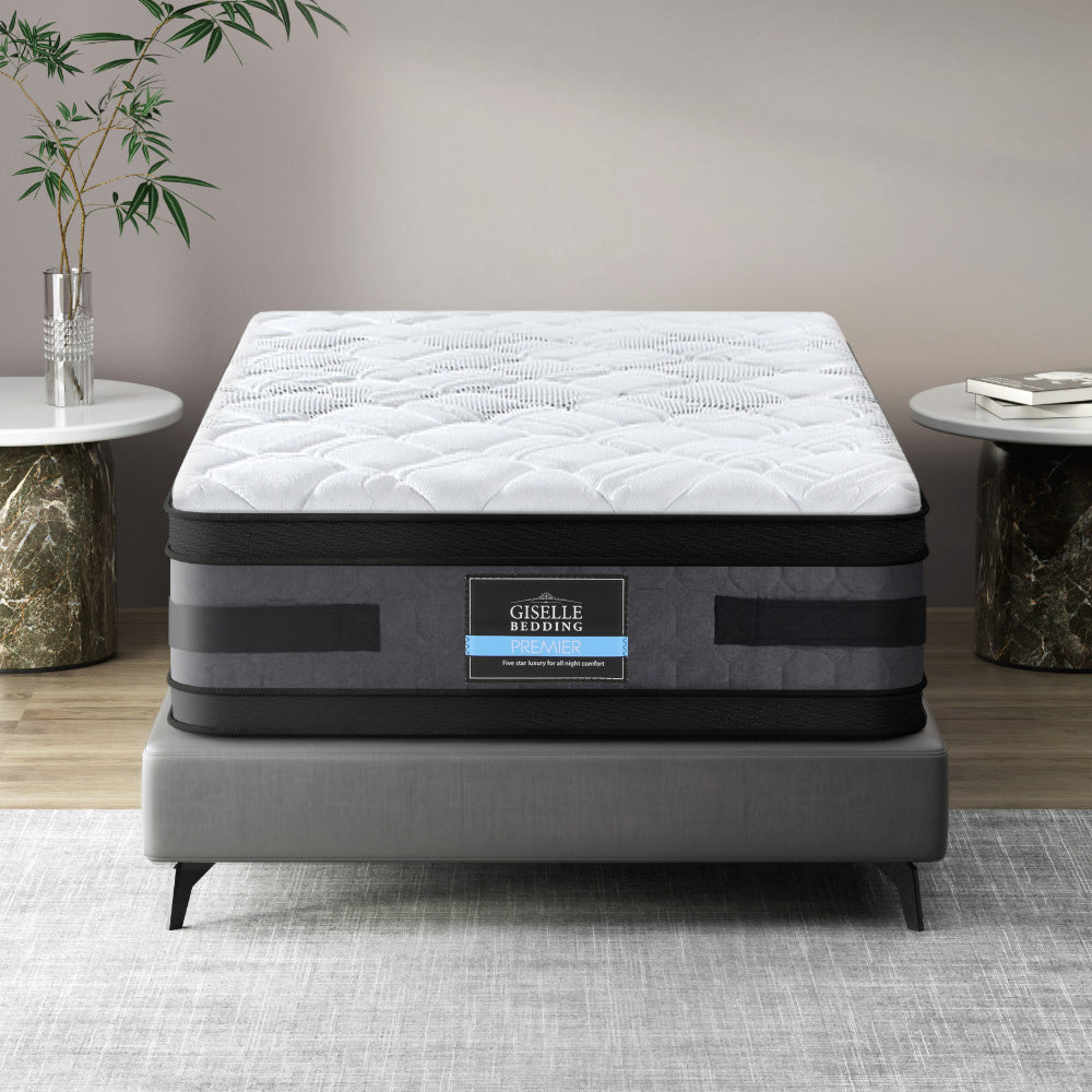 Giselle Bedding 36cm Mattress Cool Gel Memory Foam King Single Top 6.0 / Bottom 7.5 / Medium Firm