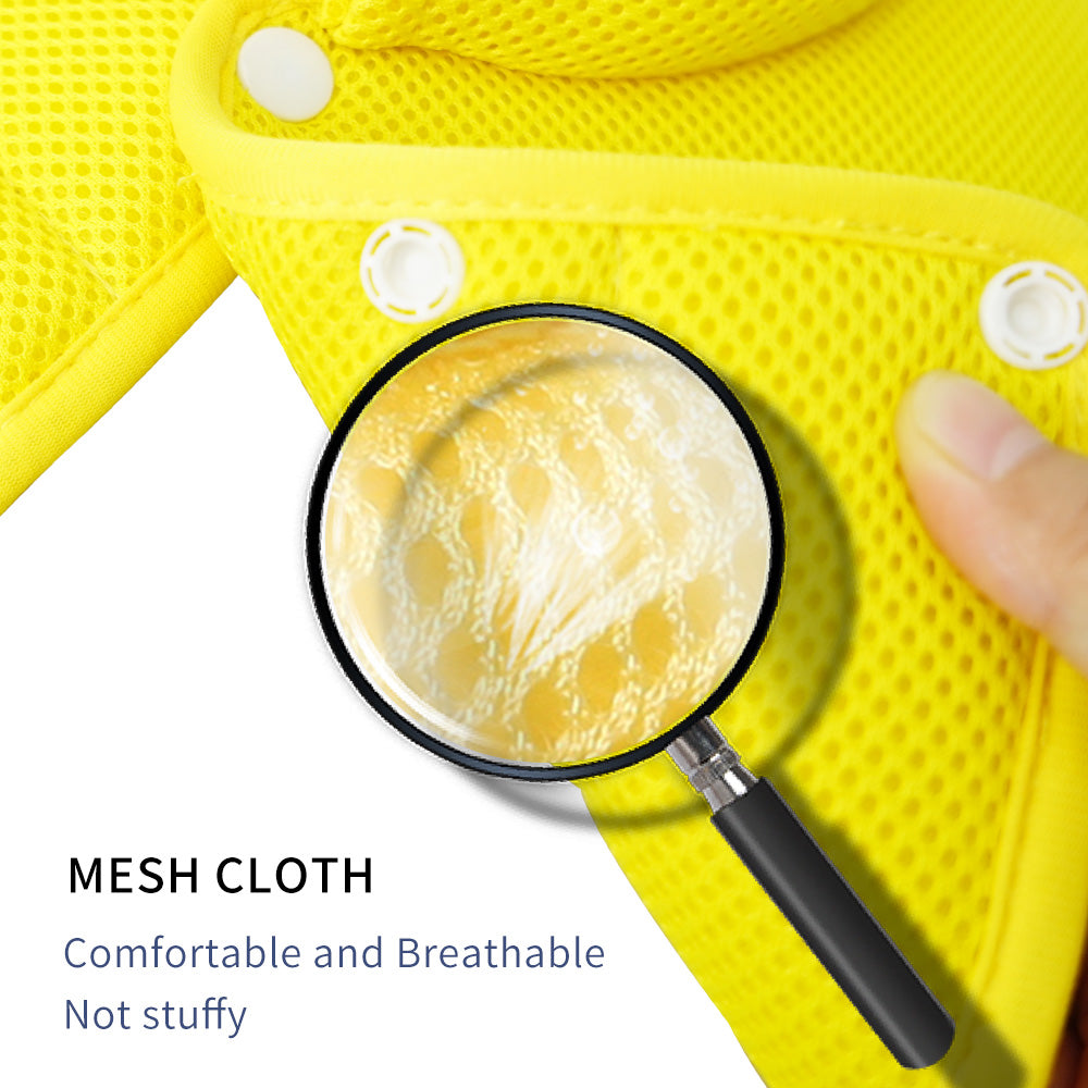 Pet Dog Cat Elizabethan Collar Adjustable Cone Mesh Recovery XL Yellow