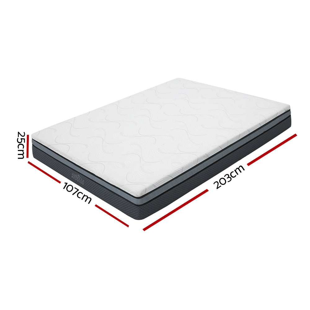 Giselle Bedding Memory Foam Mattress Bed Cool Gel 25cm King Single Medium Firm