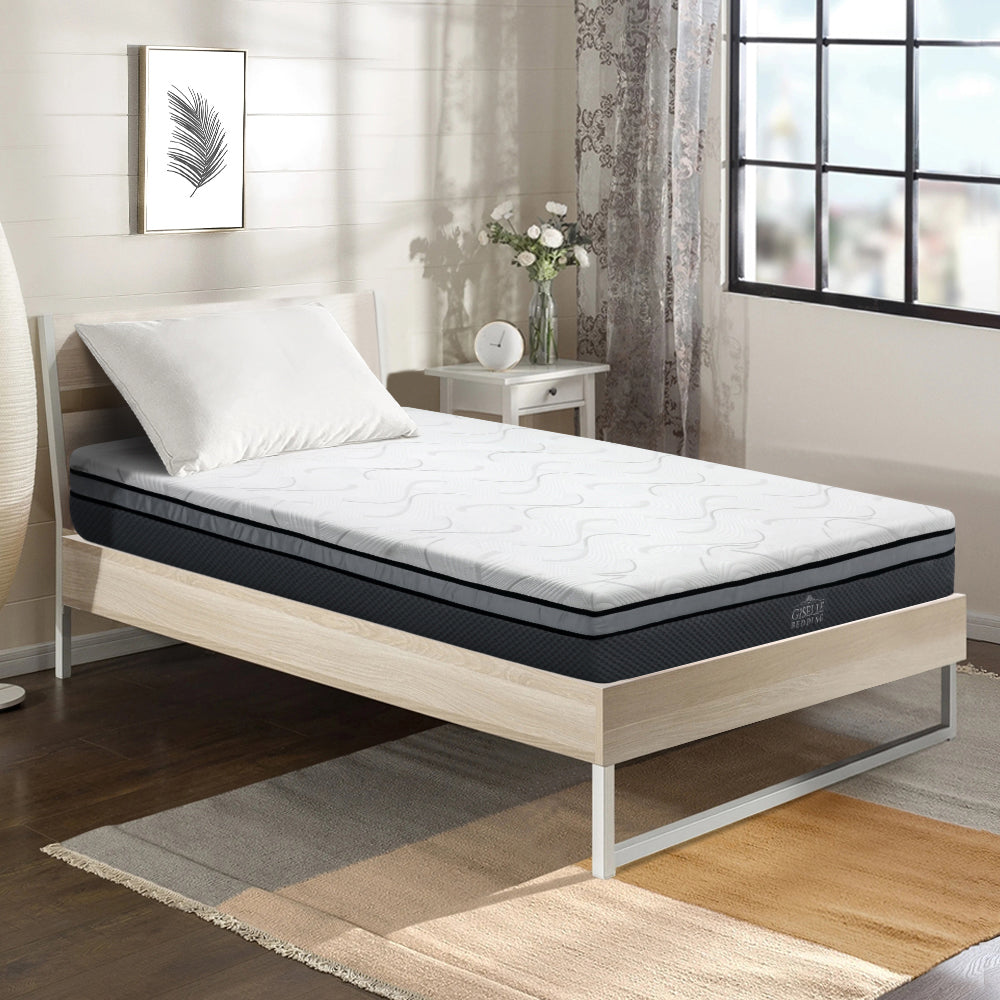Giselle Bedding Memory Foam Mattress Bed Cool Gel 25cm King Single Medium Firm