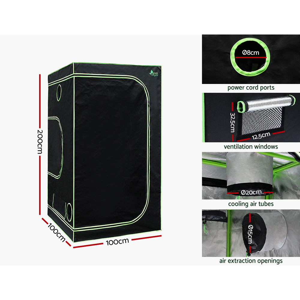 Green Fingers Grow Tent Light Kit 100x100x200CM 2200W LED Full Spectrum