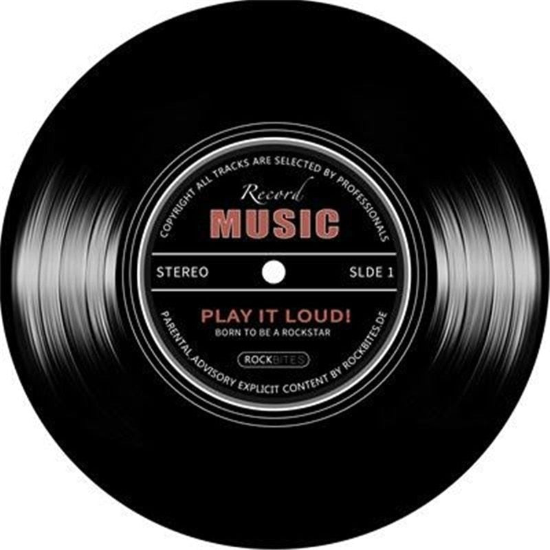 Music Vinyl Record Printed Round Soft Carpet Rug (2) Music Black all sizes