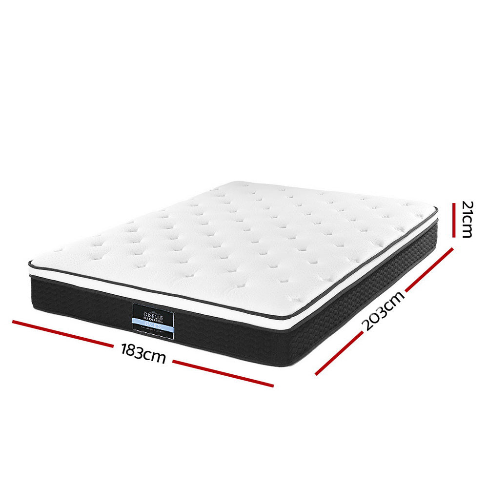 Giselle Bedding 21cm Mattress Euro Top King Medium Firm 6.0