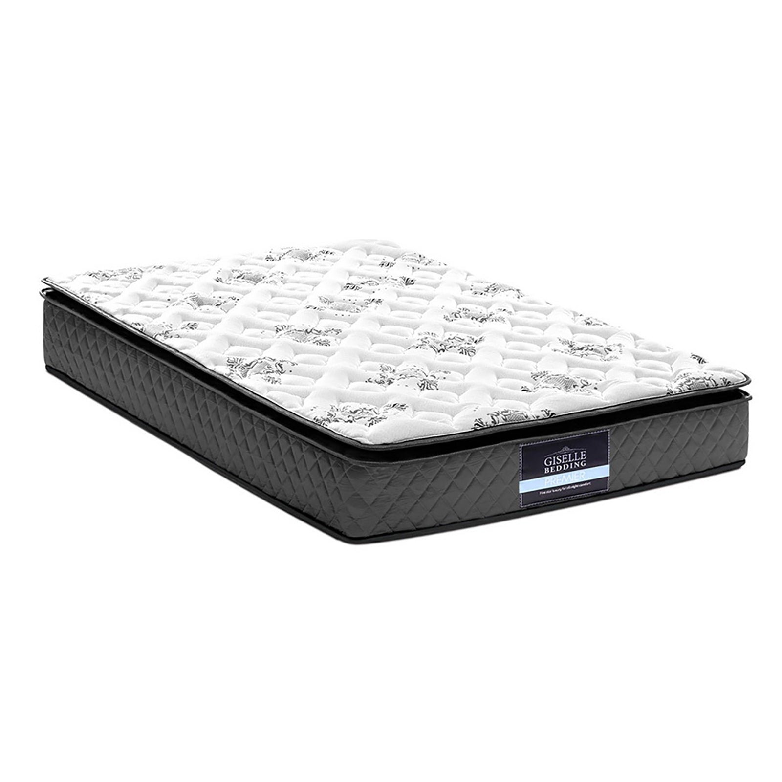 Giselle Bedding 24cm Mattress Pillow Top King Single Medium Soft 5.0