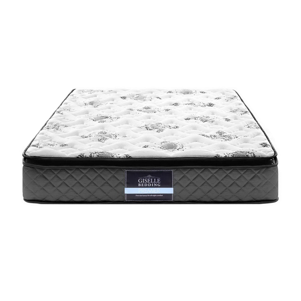 Giselle Bedding 24cm Mattress Pillow Top King Single Medium Soft 5.0