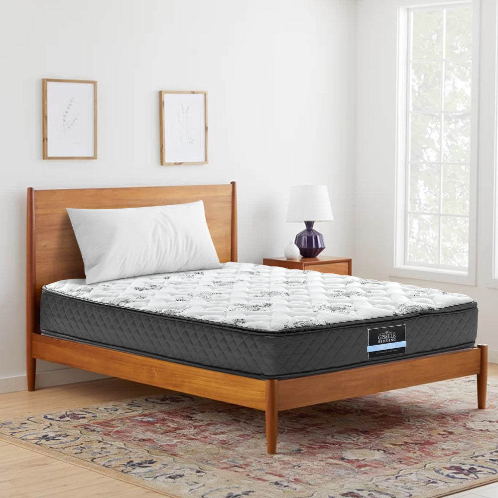 Giselle Bedding 24cm Mattress Pillow Top King Single Medium Soft 5.0