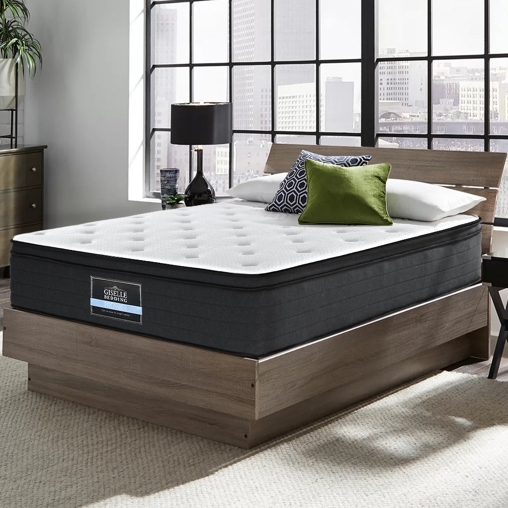 Giselle Bedding 34cm Mattress Euro Top King Medium Firm 6.5