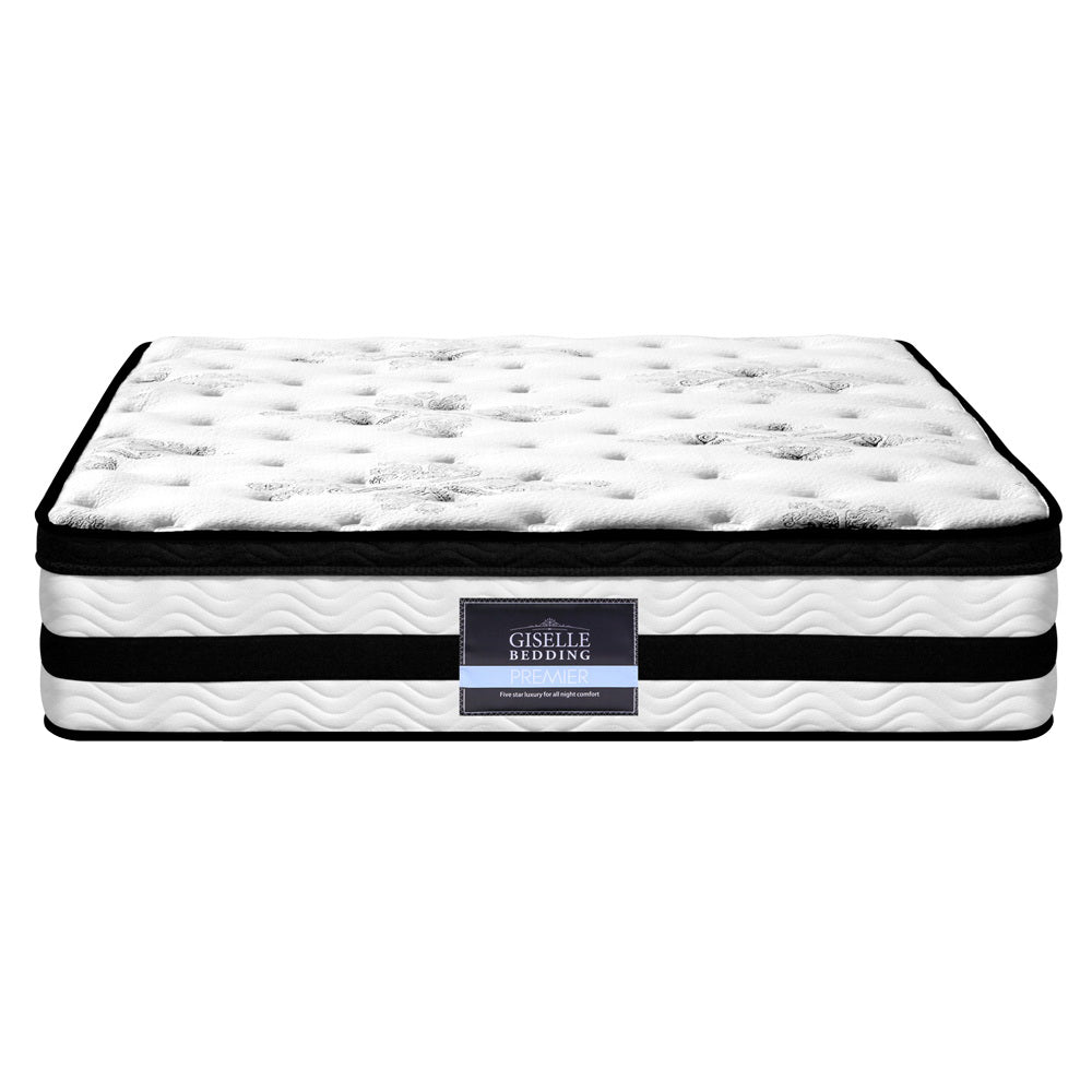 Giselle Bedding 34cm Mattress Euro Top Pocket Spring King Medium Firm 6.5