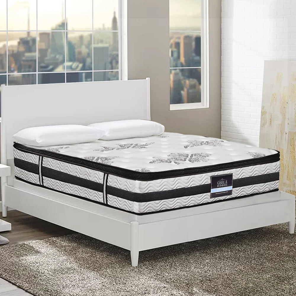 Giselle Bedding 34cm Mattress Euro Top Pocket Spring King Medium Firm 6.5