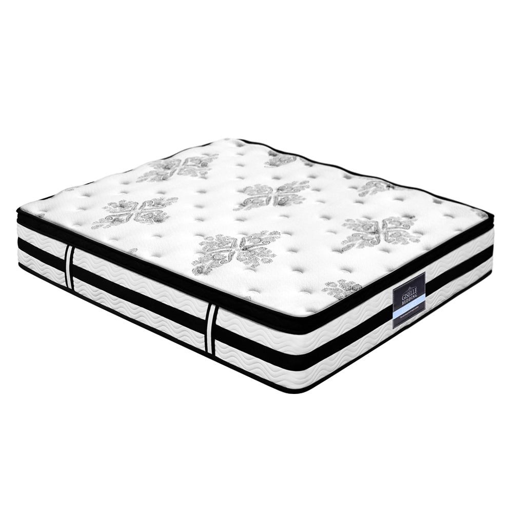 Giselle Bedding 34cm Mattress Euro Top Pocket Spring Super King Medium Firm 6.5
