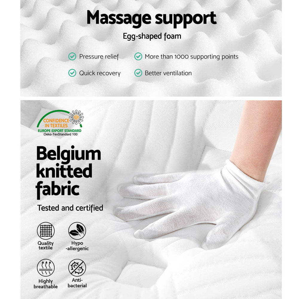 Giselle Bedding 34cm Mattress Cool Gel Memory Foam 7 Zone King Medium Firm 6.5