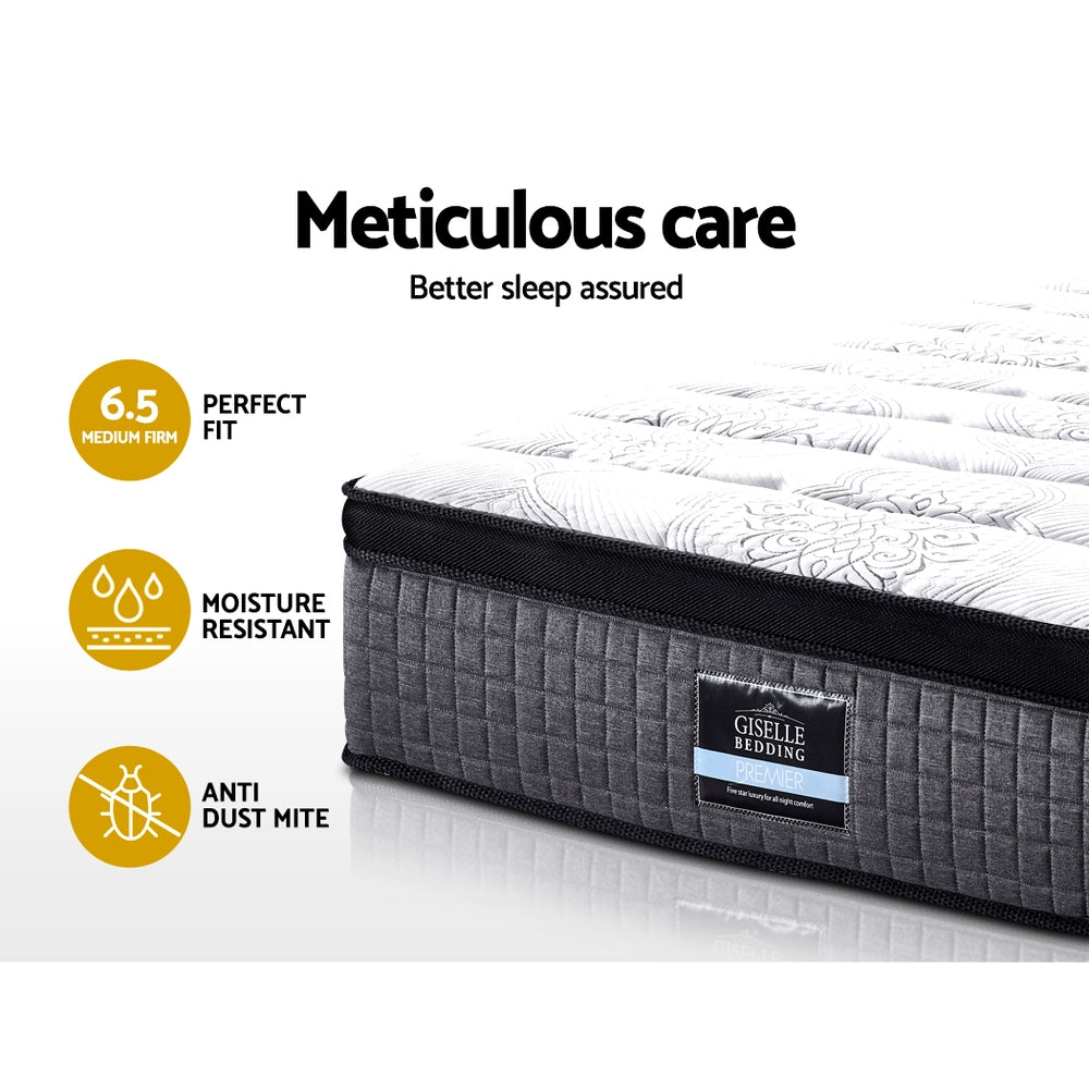 Giselle Bedding 34cm Mattress 9 Zone Latex Foam King Single Medium Firm 6.5