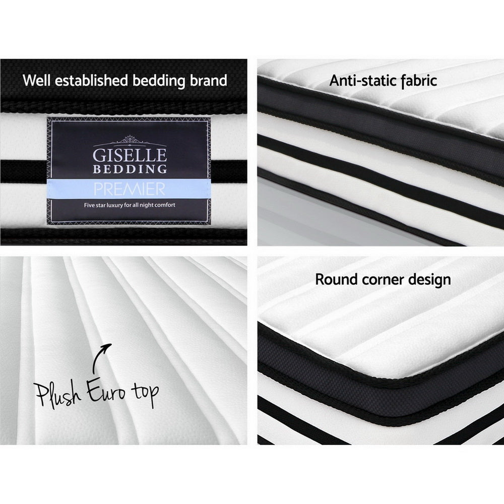 Giselle Bedding 27cm Mattress Euro Top King Medium Soft 5.0