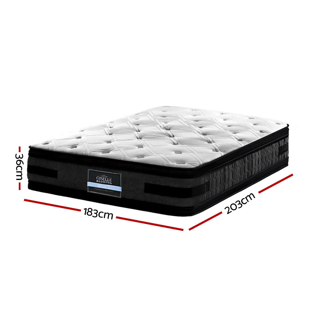 Giselle Bedding 36cm Mattress Cool Gel Memory Foam King Top 6.0 / Bottom 7.5 / Medium Firm
