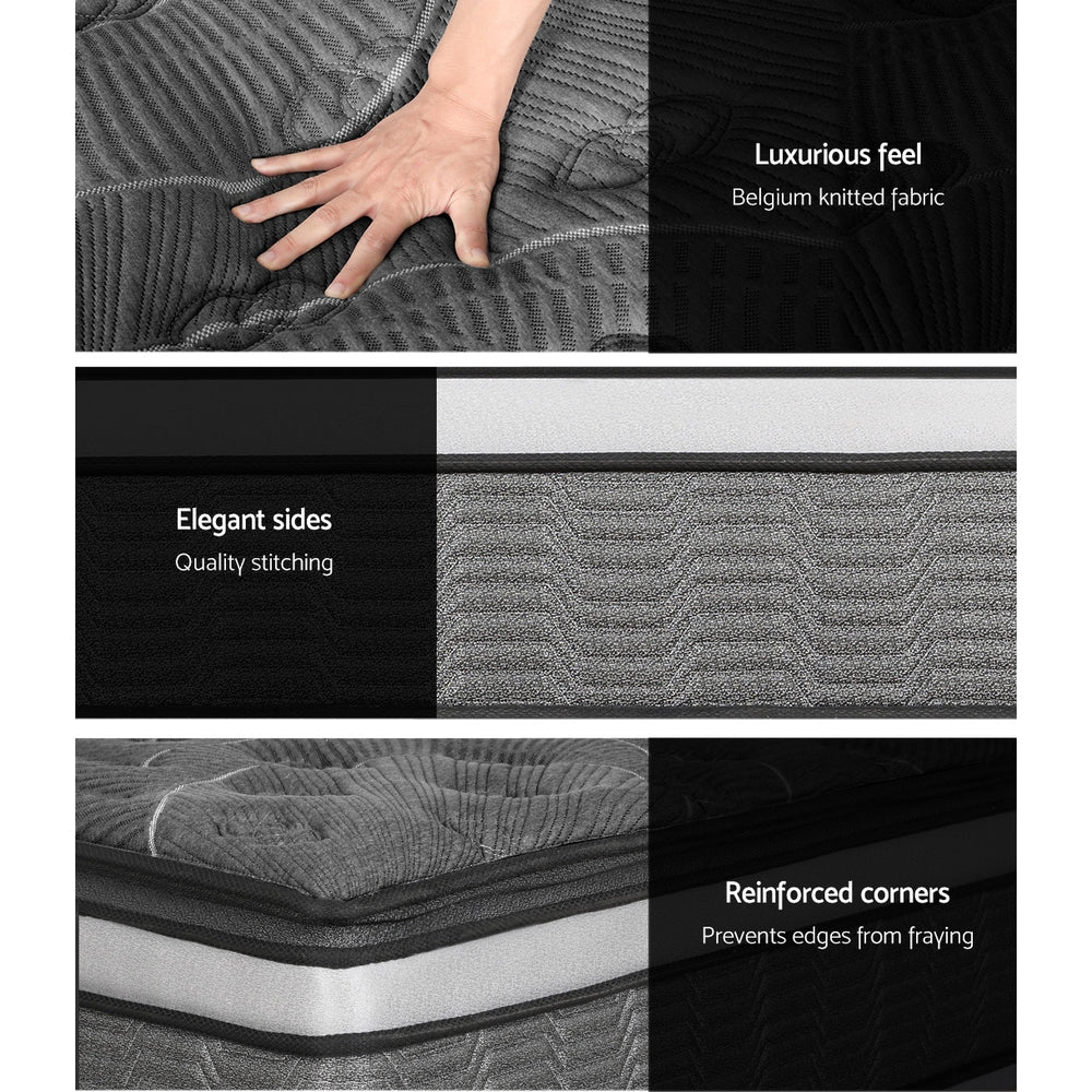 Giselle Bedding 34cm Mattress Double Layer Pocket Spring King Medium Firm 6.5