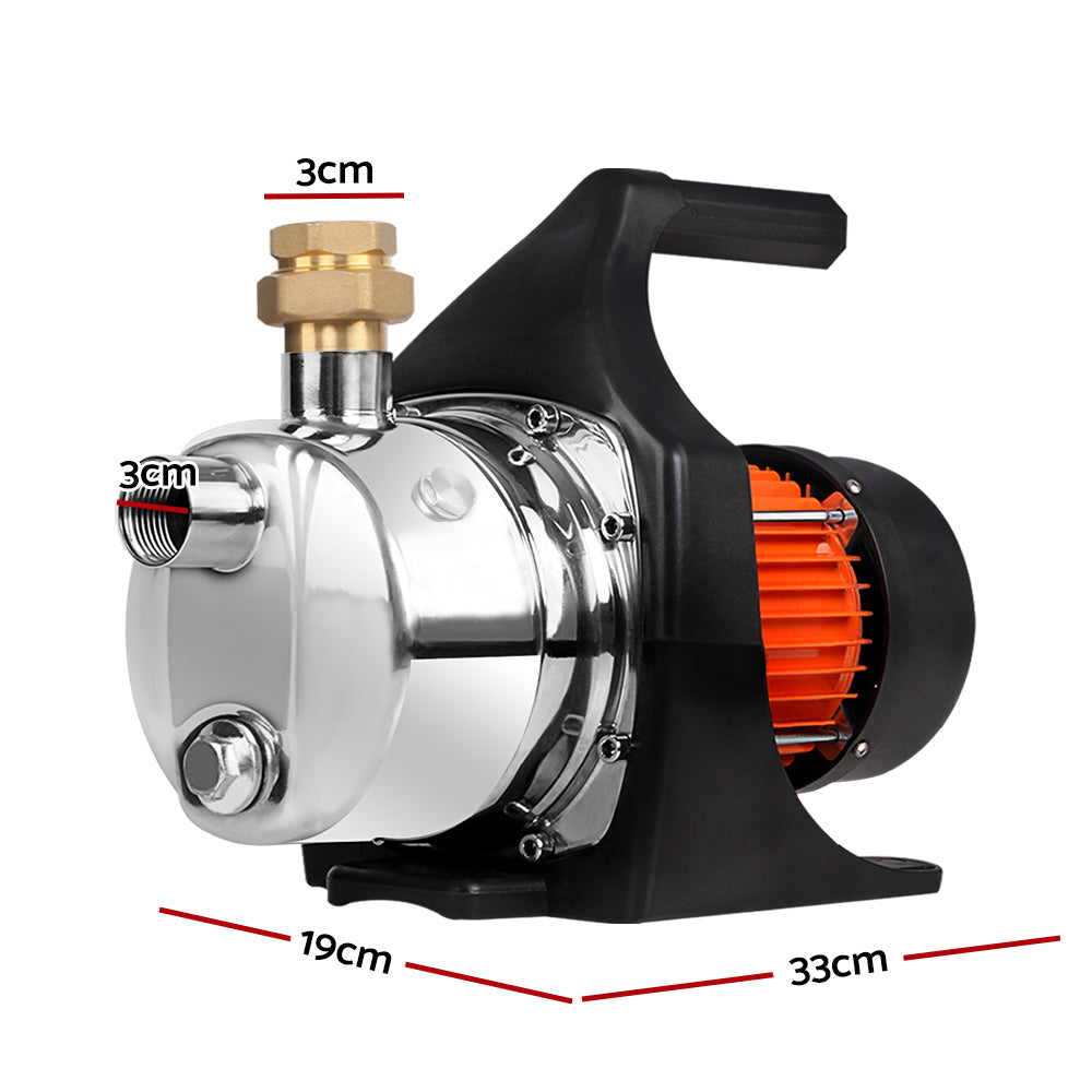 Giantz Garden Water Pump 1500W High Pressure Tank Rain Farm Irrigation Black