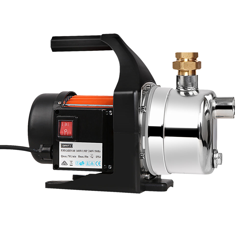 Giantz Garden Water Pump 1500W High Pressure Tank Rain Farm Irrigation Black