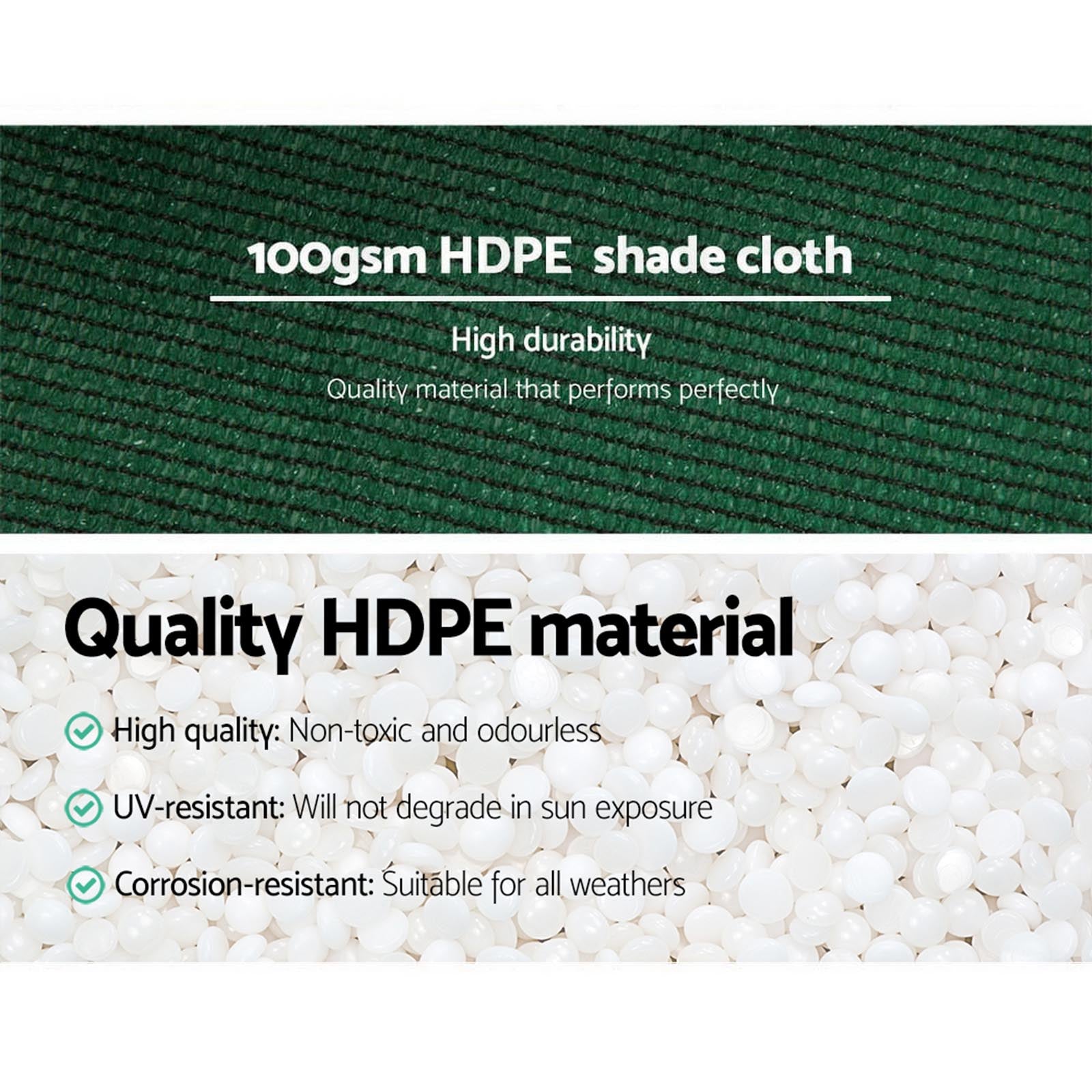 Instahut 50% Shade Cloth 3.66x30m Shade Cloth Sail Heavy Duty Shadecloth Garden Mesh Roll GR